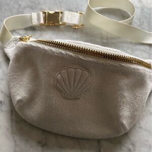 Stoney Clover Lane Coconut Terry Fanny Pack With Shell Patch
